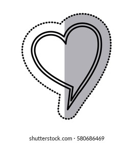 chat bubble heart icon stock image, vector illustration design