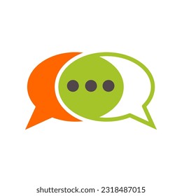 chat bubble icon of color style  design vector