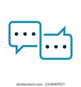 chat bubble icon of color style  design vector