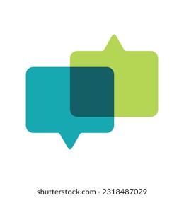 icono de burbuja de chat del vector de diseño de estilo de color