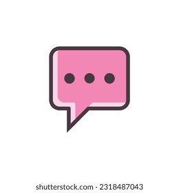 chat bubble icon of color style  design vector