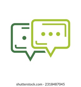 chat bubble icon of color style  design vector
