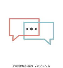 chat bubble icon of color style  design vector