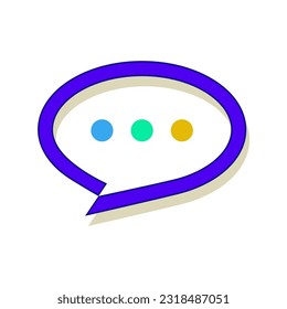 chat bubble icon of color style  design vector
