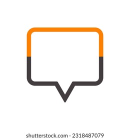 Chat-Blase-Symbol für Farbstil-Design, Vektorgrafik