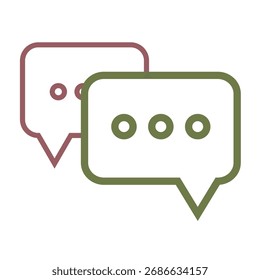 Chat-Blasen-Symbol. Sprechsymbol für Kommunikation. Online-Nachricht Vector. Dialog Gedankenform. EPS 10.