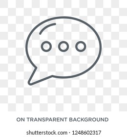 Chat bubble icon. Chat bubble design concept from Communication collection. Simple element vector illustration on transparent background.