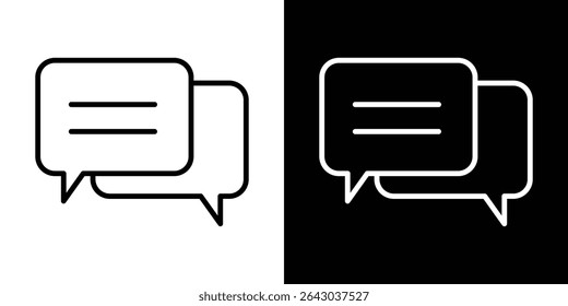 Chat bubble icon Flat style logo vector. perfect for UI designs