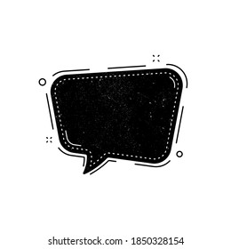 Chat Bubble Icon. Grunge Distress Stamp Balloon. Contact Message Sign. Talk, Speak Symbol. Communication Balloon Template. Support Message Or Contact Icon. Talking, Thinking Chat Bubble. Vector