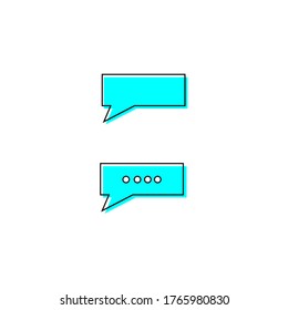 Chat bubble icon illustration. Chat bubble flat design.