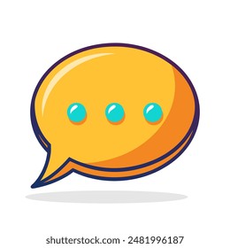 Icono de burbuja aislado sobre fondo blanco. Símbolo de globo de voz para un Diseño gráfico creativo. Ilustración vectorial.