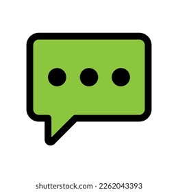 Chat bubble icon line isolated on white background. Black flat thin icon on modern outline style. Linear symbol and editable stroke. Simple and pixel perfect stroke vector illustration