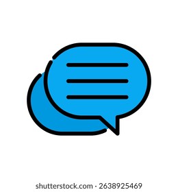 Chat Bubble Icon Lineal Color Vector Illustration