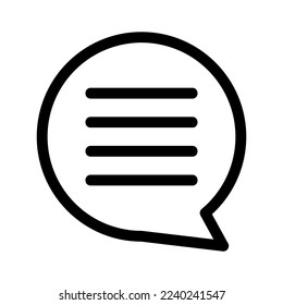 icono de burbuja de chat o logotipo símbolo de signo aislado ilustración vectorial - iconos vectoriales de estilo negro de alta calidad
