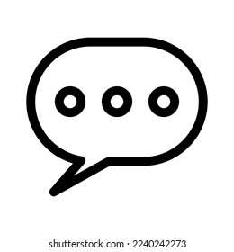 Chat-Blasensymbol oder Logo einzeln auf Zeichen, Vektorgrafik - hochwertige Vektorsymbole im schwarzen Stil
