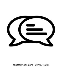 chat bubble icon or logo isolated sign symbol vector illustration - high quality black style vector icons
