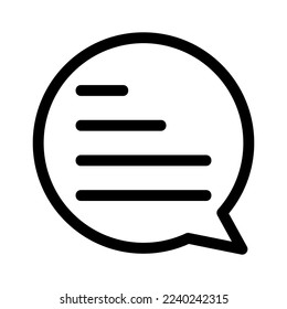 icono de burbuja de chat o logotipo símbolo de signo aislado ilustración vectorial - iconos vectoriales de estilo negro de alta calidad
