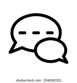 icono de burbuja de chat o logotipo símbolo de signo aislado ilustración vectorial - iconos vectoriales de estilo negro de alta calidad
