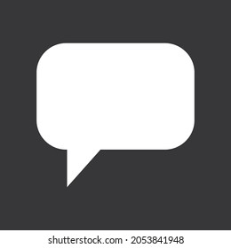 Chat bubble icon on grey background
