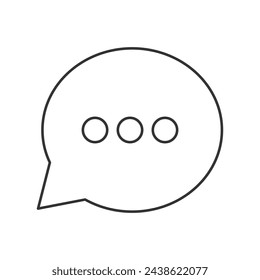 Chat bubble icon on white background