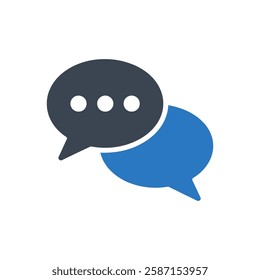 Chat Bubble Icon On White Background