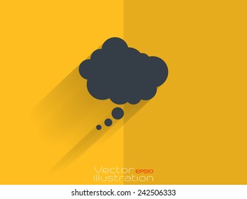 Chat bubble icon on yellow background