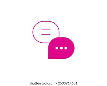 Chat Bubble Icon. Online message speech bubble social media app. Web chat sign.