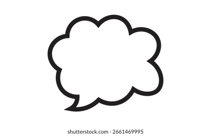 Icono de burbuja de chat – Estilo de contorno | Mensaje, conversación, símbolo de comunicación