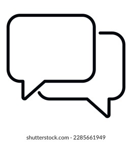 Chat bubble icon outline vector. Web interface. Phone push