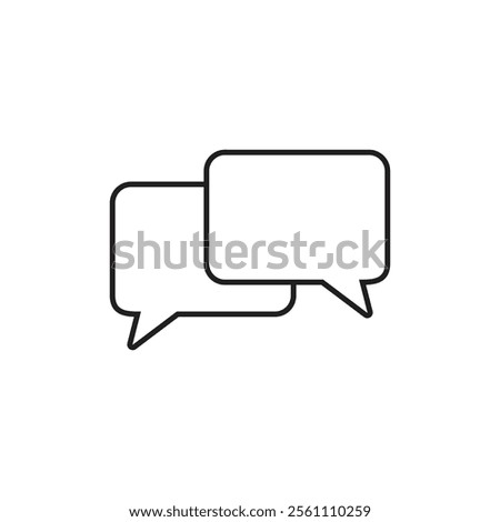 Chat bubble icon Outline vector line symbol