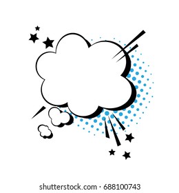 Chat Bubble Icon Pop Art Style Social Media Communication Flat Vector Illustration