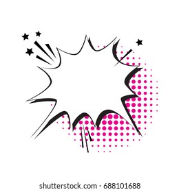 Chat Bubble Icon Pop Art Style Social Media Communication Flat Vector Illustration