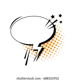 Chat Bubble Icon Pop Art Style Social Media Communication Flat Vector Illustration