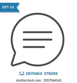 Chat-Blase-Symbol. Professionelles, Pixel perfektes Symbol, EPS10-Format.