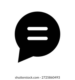 Chat bubble icon representing communication conversation messaging and customer support