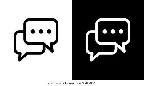 Chat Bubble With Icon Set Design