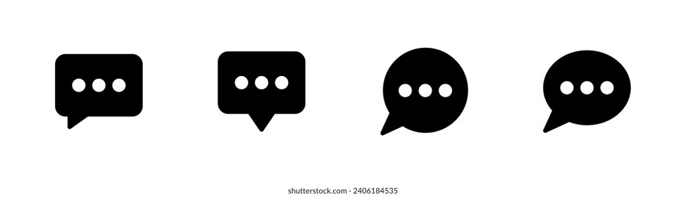 Chat Bubble Icon set. Chat, message, message, sms, chat, chatting, talk line icon vector illustration