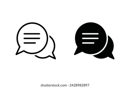 Chat Bubble Icon set. Chat, message, message, sms, chat, chatting, talk line icon vector illustration