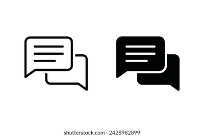 Chat Bubble Icon set. Chat, message, message, sms, chat, chatting, talk line icon vector illustration