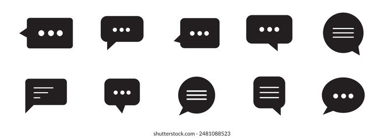 Chat Bubble Icon set. Chat, message, message, sms, chat, chatting, talk line icon vector illustration