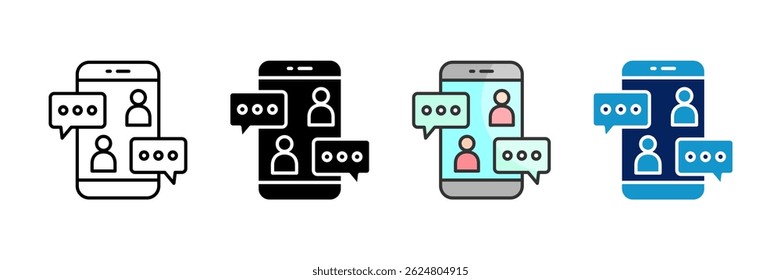 Conjunto de ícones de bolhas de bate-papo