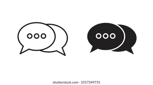 Chat bubble Icon set. vector illustration set