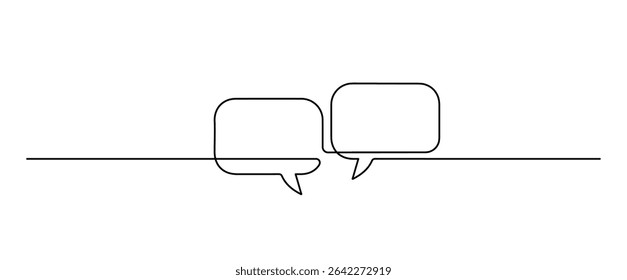 Ícone de Bolha de Chat. Vetor de estilo de linha única para interface do Messenger