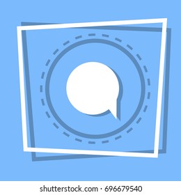 Icono de la burbuja de chat Mensaje de medios sociales Concepto Ilustración de vectores planos