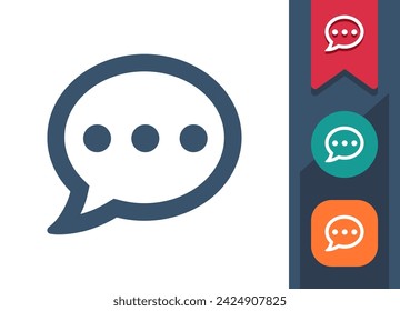 Chat Bubble Icon. Speech Bubble, Comment, Message. Professional, pixel perfect vector icon.