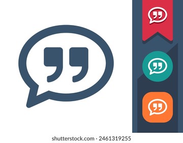 Chat Bubble Icon. Speech, Quote, Comment, Message. Professional, pixel perfect vector icon.