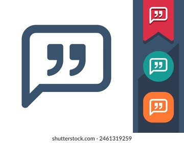 Chat Bubble Icon. Speech, Quote, Comment, Message. Professional, pixel perfect vector icon.