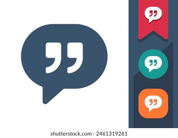 Chat Bubble Icon. Speech, Quote, Comment, Message. Professional, pixel perfect vector icon.