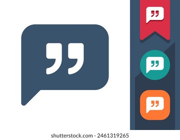 Chat Bubble Icon. Speech, Quote, Comment, Message. Professional, pixel perfect vector icon.