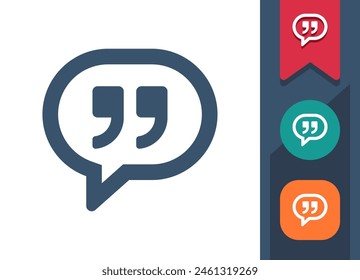 Chat Bubble Icon. Speech, Quote, Comment, Message. Professional, pixel perfect vector icon.